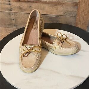 Sperry Women's Angelfish Gold/Glitter Topsiders.